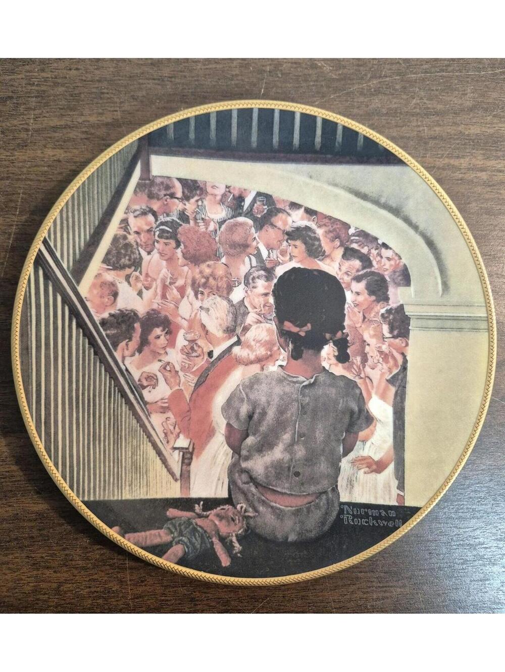 Norman Rockwell "A Balcony Seat" Collector's Plate with Certificate of Authentic